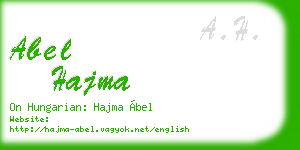 abel hajma business card